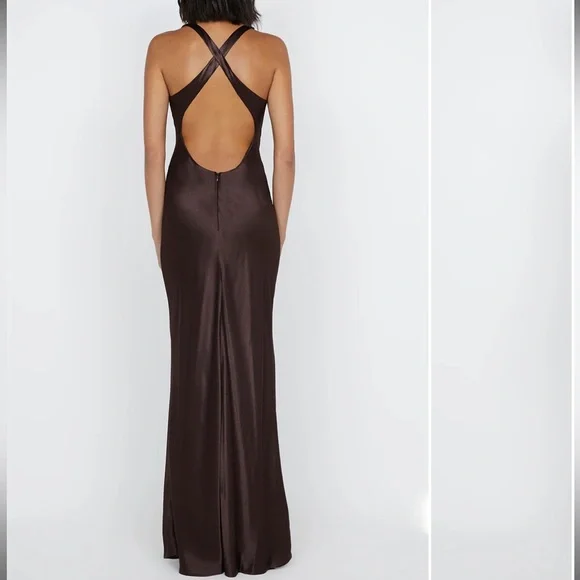 Bec + Bridge Maxina Crossover Dress dark chocolate size 4 BNWT never worn - Picture 2 of 4